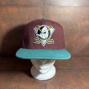 Mitchell & Ness Maroon and Teal Hat